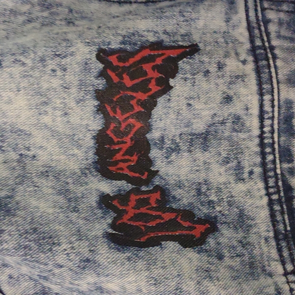 NWOT Mens sz xl Stone Washed Graphic Denim jacket - Picture 4 of 8